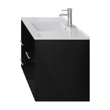 Mobella 900mm Gloss Black Wall Hung Single Vanity